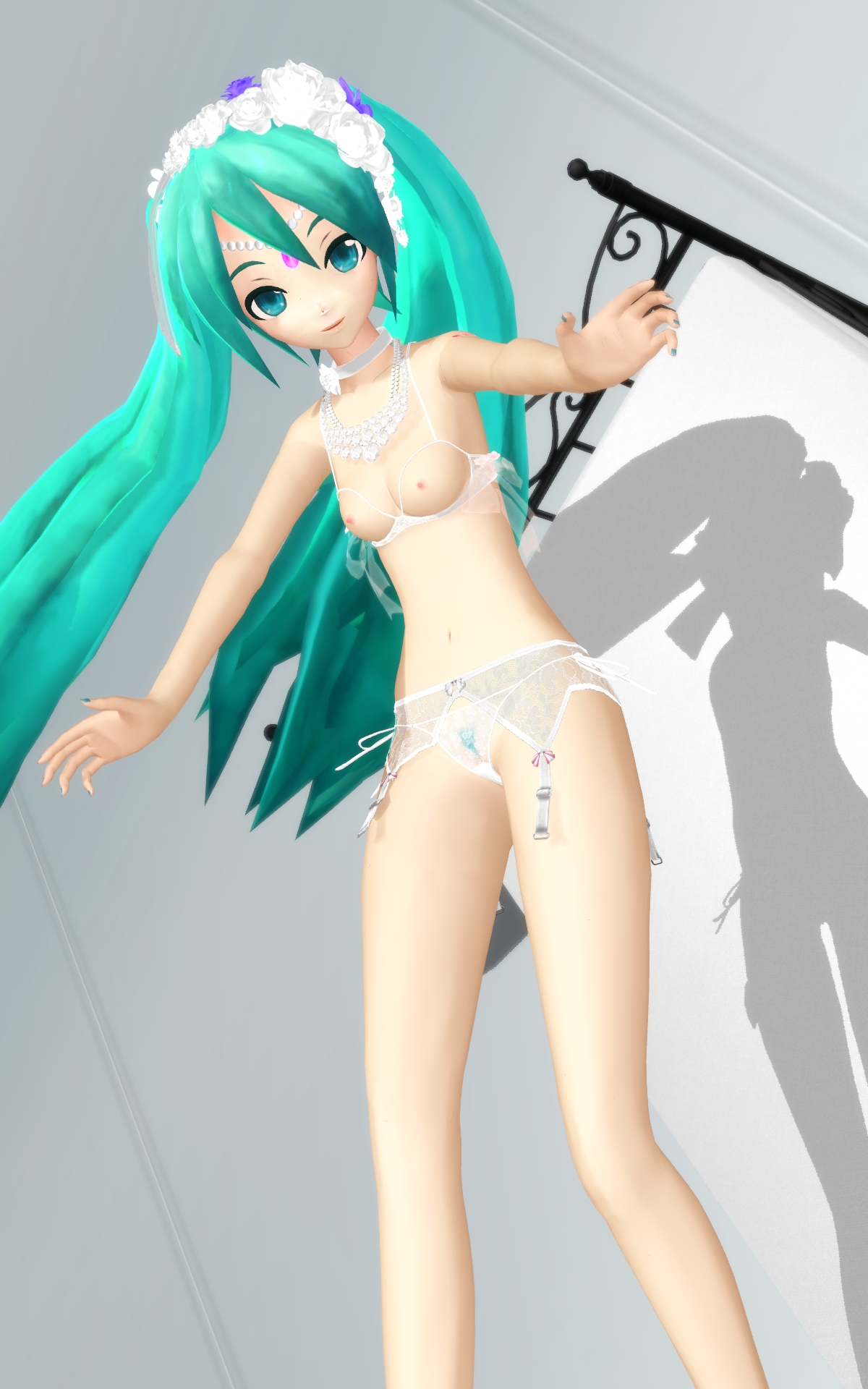 Garter Lingerie Nude In Space